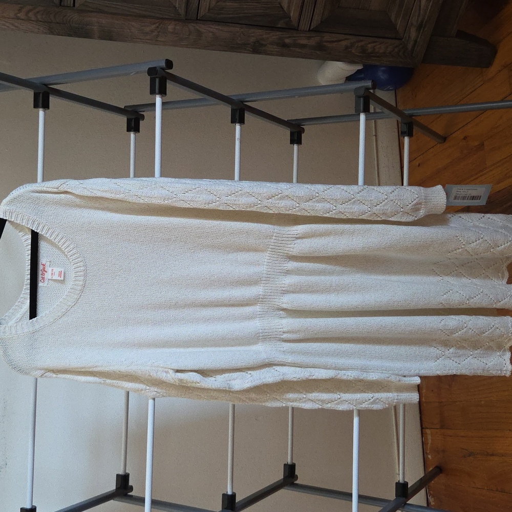 Cat & Jack Cream Knit Sweater Dress size L/10